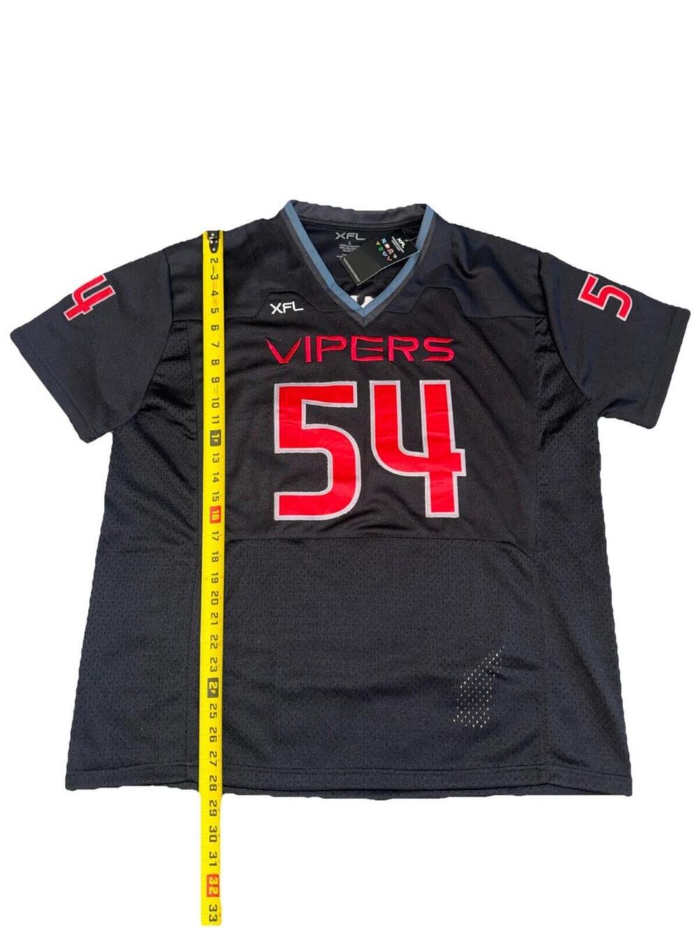 Las Vegas Vipers XFL Dwayne the Rock Johnson #54 Football Jersey $179.99 Men L - Picture 2 of 4